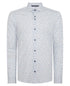 Remus Uomo Printed L/S Casual Shirt Ice Blue